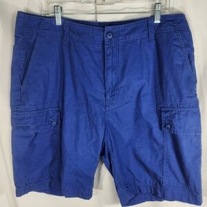 Nautica Blue Cargo Inspired 100% Cotton Shorts Size 36W